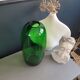 Large green glass vase