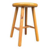 70s pine stool