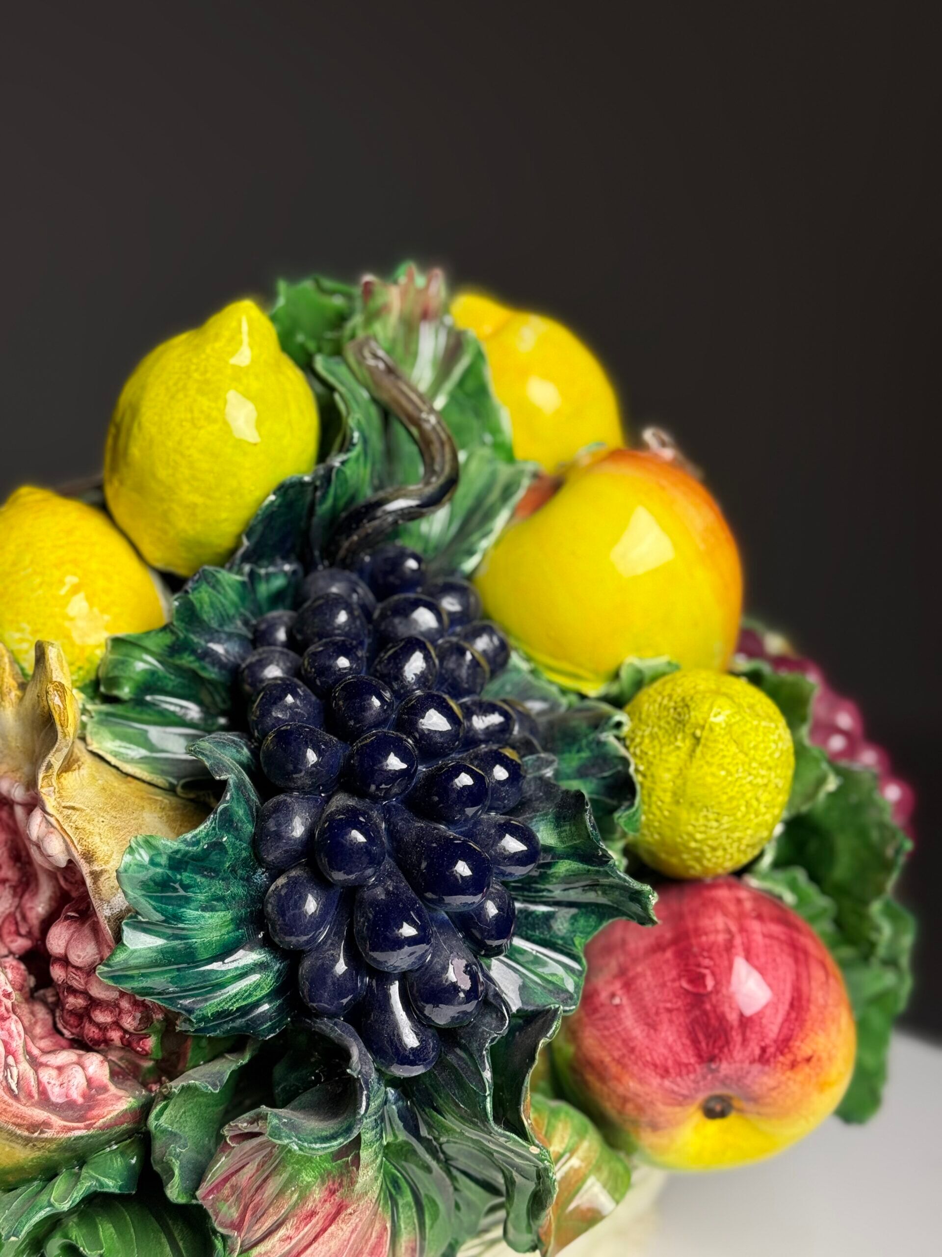 Majolica ceramic Italian fruit piece