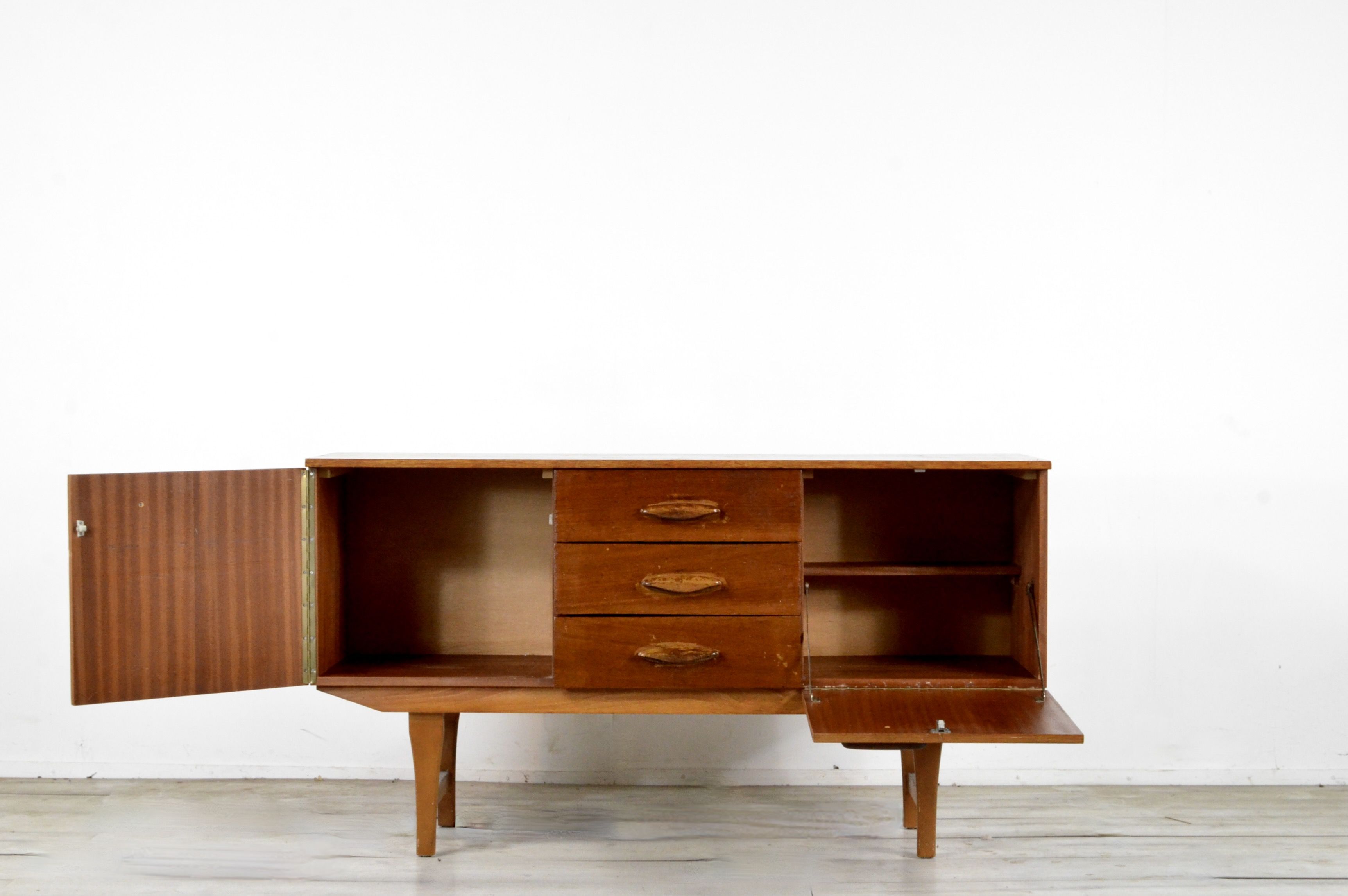Midcentury Danish Style Petite Teak Sideboard. Vintage Modern / Danish / Scandinavian Style