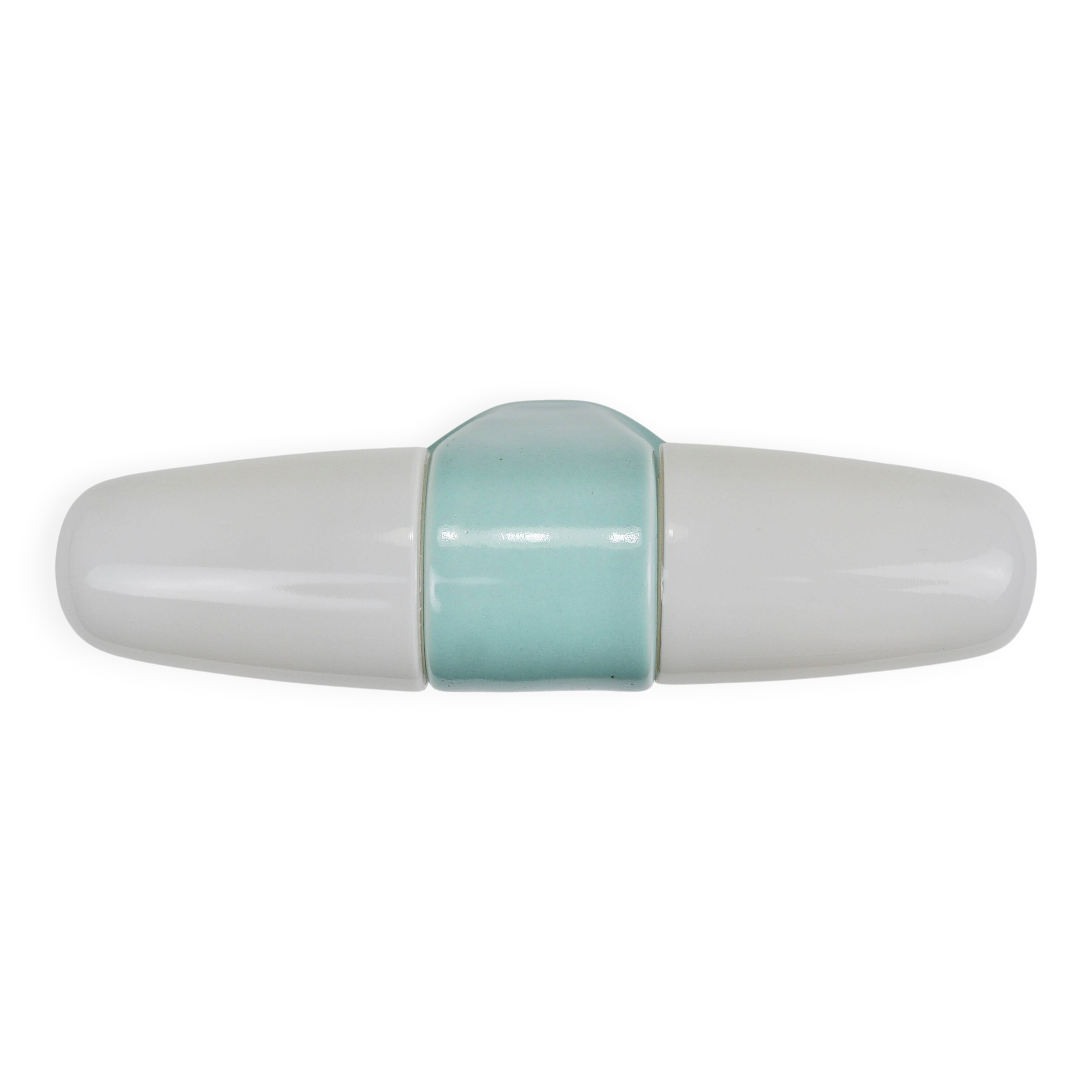 Wilhelm Wagenfeld Bauhaus Turquoise Double Sconce Wall Light, Germany, 1950