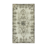 Handmade hi-low pile anatolian 1980s 159 cm x 278 cm grey rug