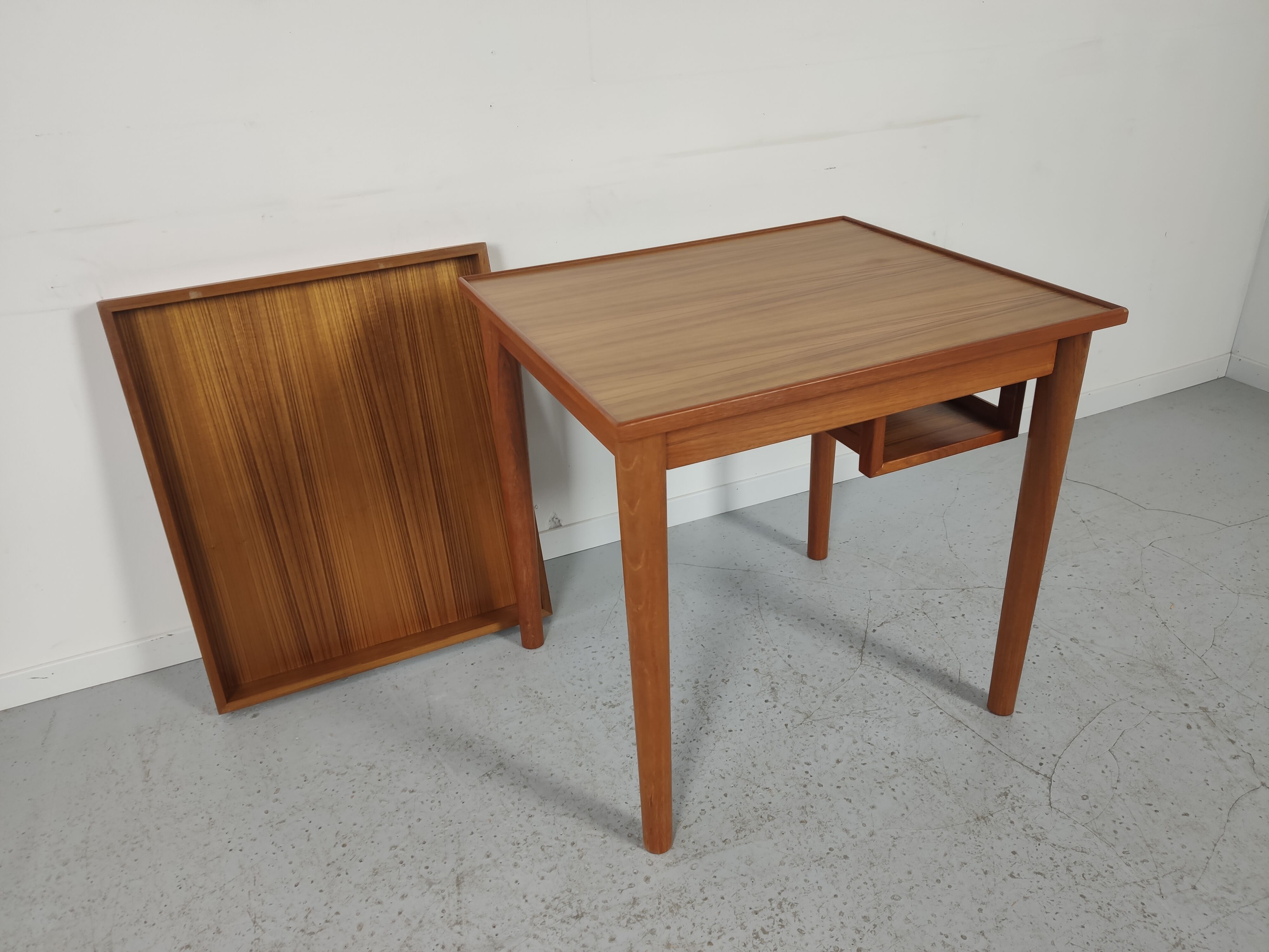 Scandinavian teak game table, 60s and 70s