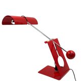 Mauro Martini, red 'Picchio' woodpecker table lamp, F.lli Martini Italy 1970s