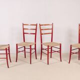 4 chaises de salle à manger Chiavari Spinetto, années 1970, Italie