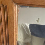 Mercury mirror. Frame in solid oak wood.