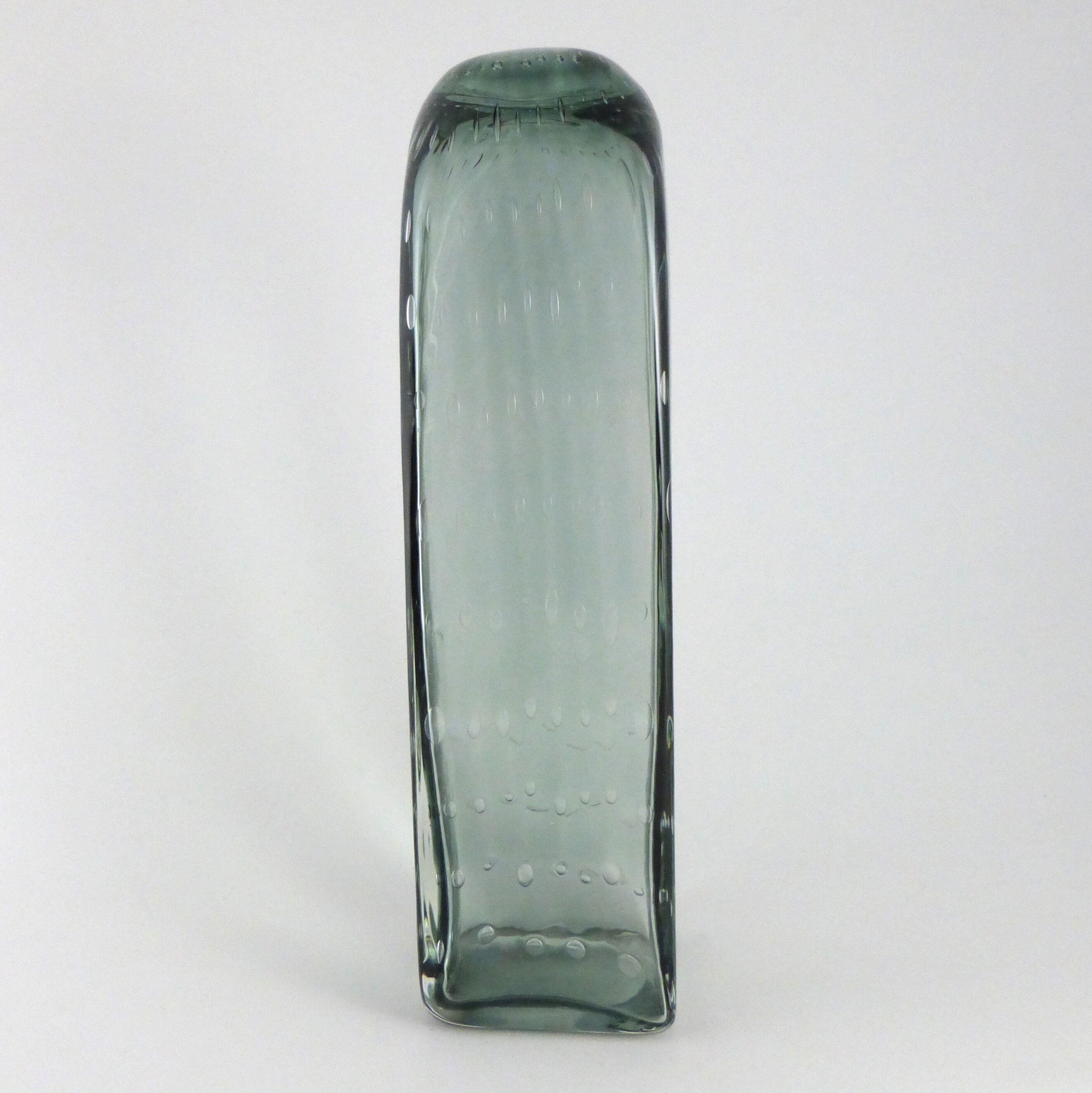 Vase en verre bullé
