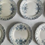 "Regency" - 6 dessert plates in ironstone St-Amand & Hamage