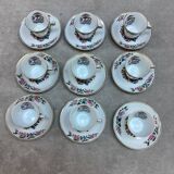 Tasses à café Bernardaud oiseaux de chine