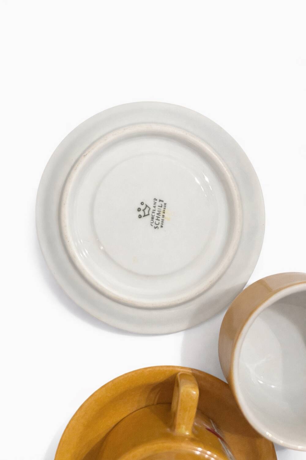 Service of porcelain espresso by Schmidt designer RM plates Brazil.