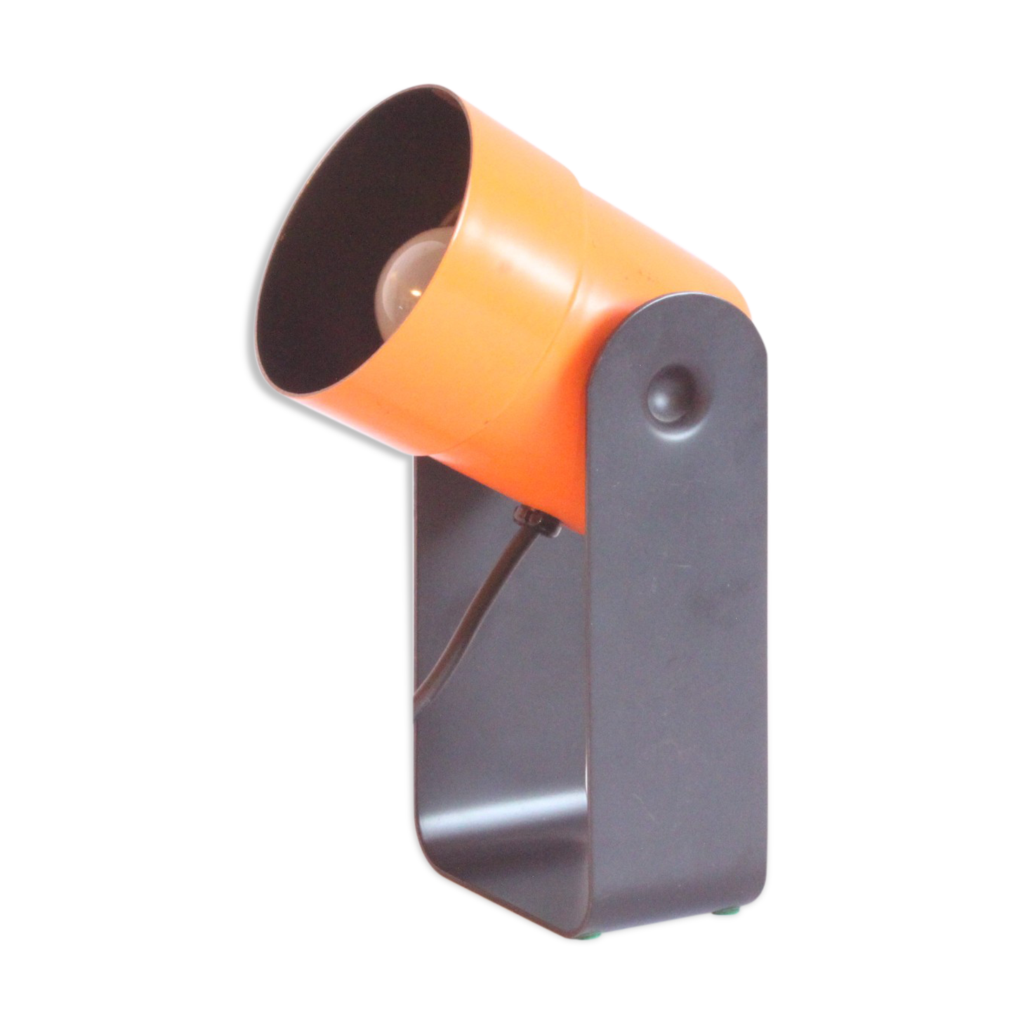 Orange table or wall lamp by karl lang for sis leuchten, germany 1976.