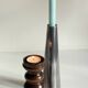 Vintage ikea wood and metal candle holders