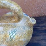 Ceramic jug with thistles, signed J.Yell 1950/60