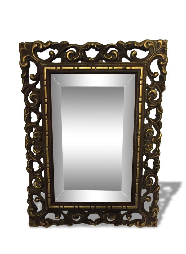 Miroir en bronze biseauté