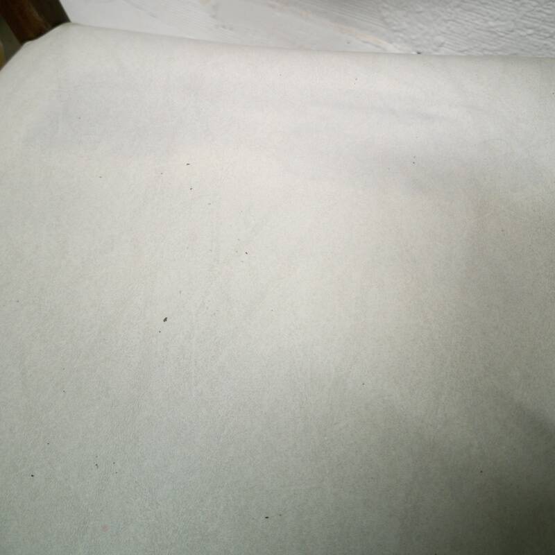 Pair of vintage teak and skai chairs