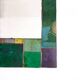 Coloured glass mirror, French work from the 1960s, 35x77 cm.