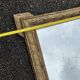 Antique mirror with gilded stucco, shell pediment, old glass, 95 cm