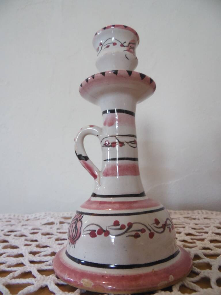 duo of ceramic candle holders