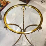Jansen house style bronze bamboo pedestal table