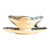 Saucière Gien en terre de fer, service "Arabesques"