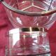 Glass and chrome caviar cup