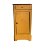 Chevet en bois peint en jaune