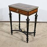 Small Living Room Table in Rosewood and Amboyna Burl, Louis XVI style, Napoleon III period – Mili