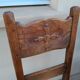 6 old oak chairs, brutalist wood, straw