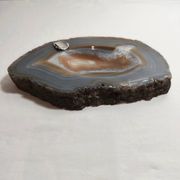 Cendrier en agate et en argent. Espagne, années 1970.