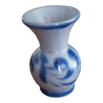 Miniature salt-glazed stoneware vase from Alsace