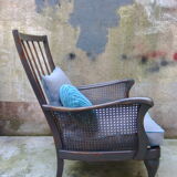 1950s vintage wooden armchair and caning