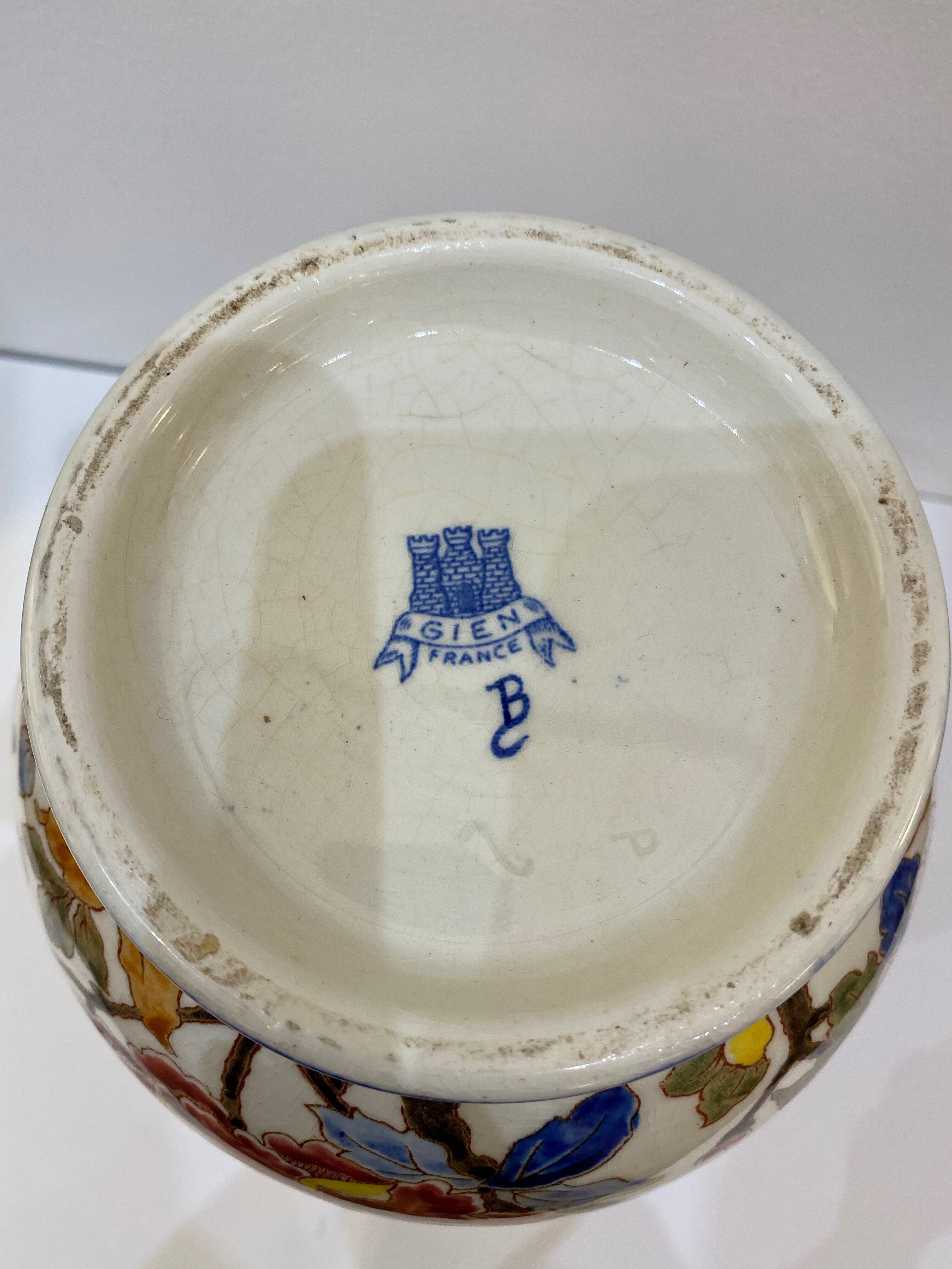 Gien art deco pitcher, 1940