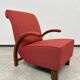 Red Art Deco lounge chairs