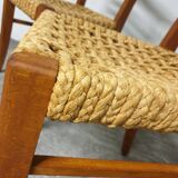 Vibo chairs in oak and rope 1950 set of 2