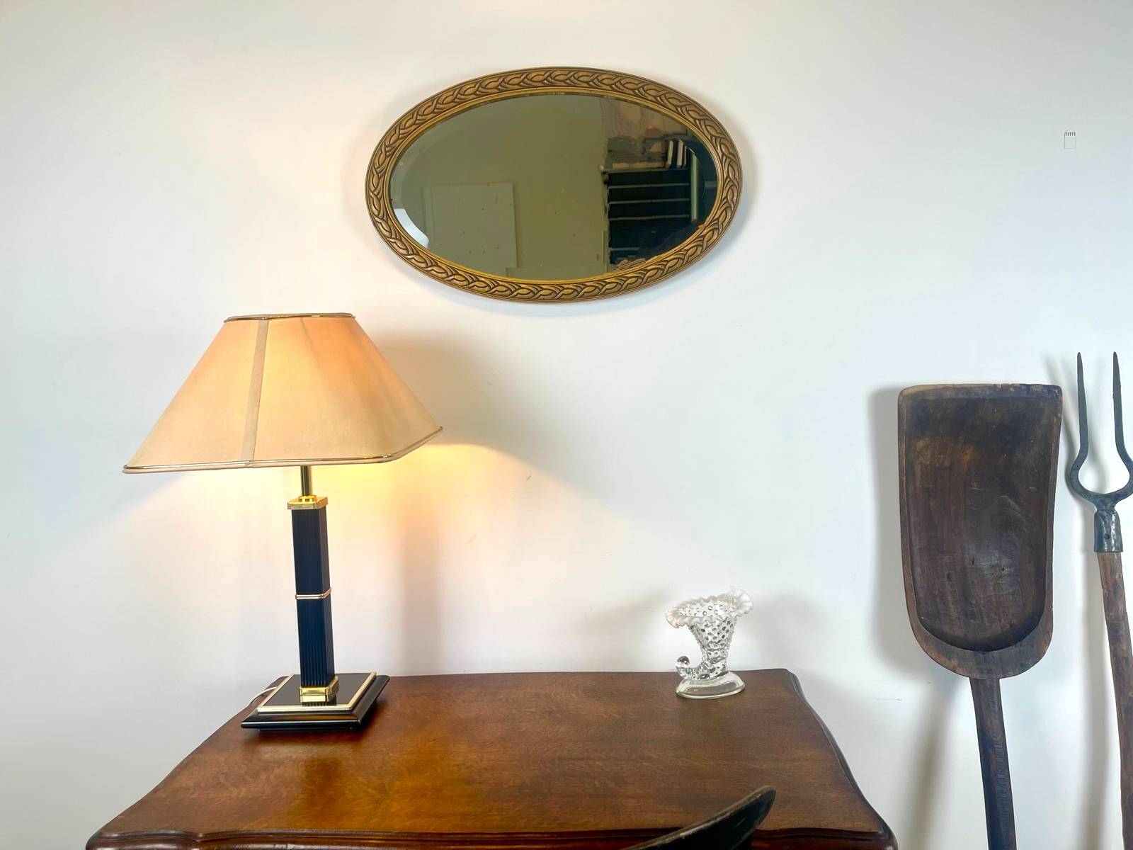 Miroir artd éco ovale doré 60 x 36 cm