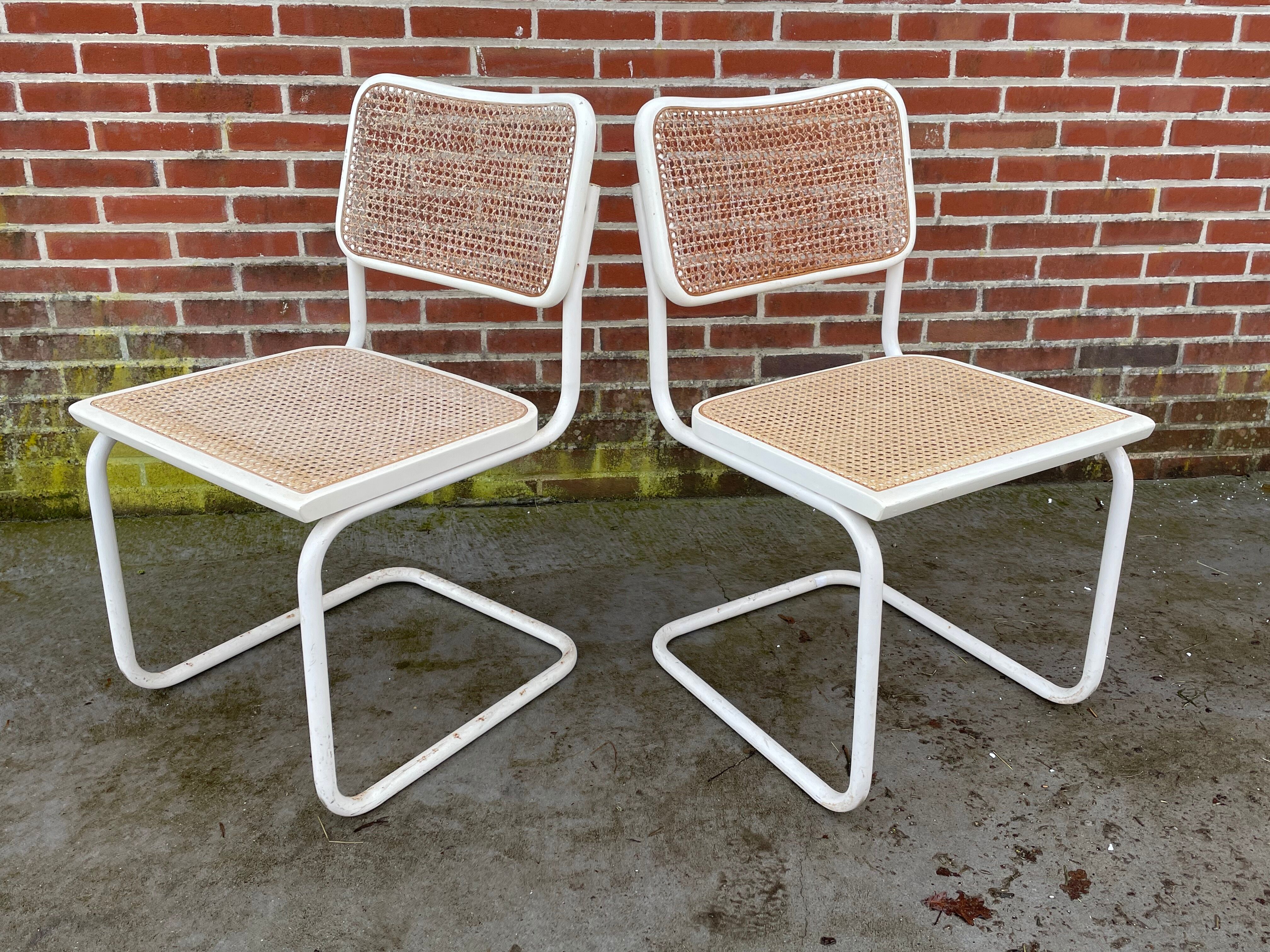 Set of 4 Cesca Model chairs by Marcel Breuer