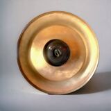 Vintage ceiling light in brass and bubbled glass