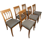Series of 6 chairs at the etruscan directoire d'epoque in mahogany, 1800