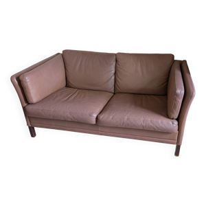 Canapé scandinave cuir - marron
