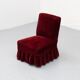 Fauteuil crapaud en velours côtelé rouge des années 1960