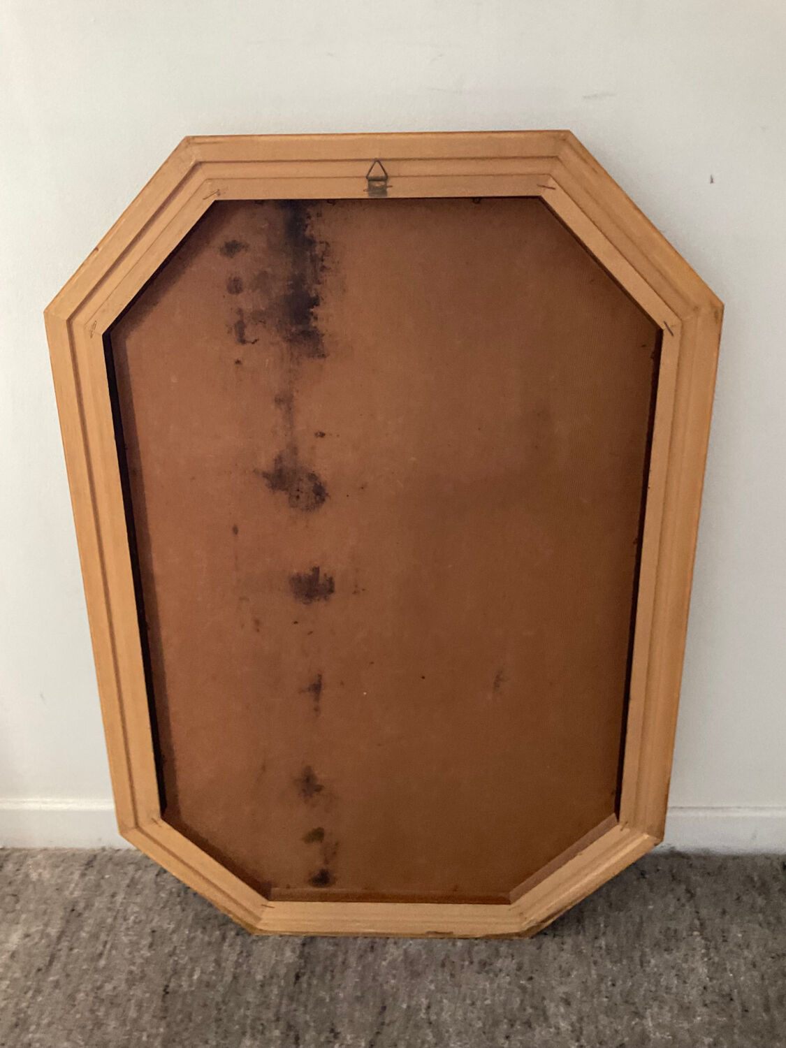 Vintage wooden mirror and beveled mirror