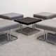 Set of 4 ottoman stools and 1 coffee table Space age, 60s-70s