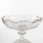 Biedermeier compote, transparent crystal, Czechia, 19th century
