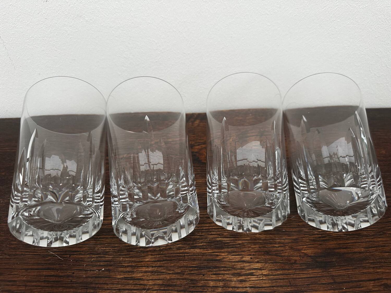 4 Baccarat Crystal Orangeade Glasses stamped Casino Model