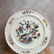 Grand plat rond Villeroy & Boch Phoenix – Terre de fer – 33,5 cm – Oiseaux exotiques