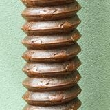 Column, carved walnut press screw, 19th century