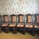 Solid chene chairs with straw seat