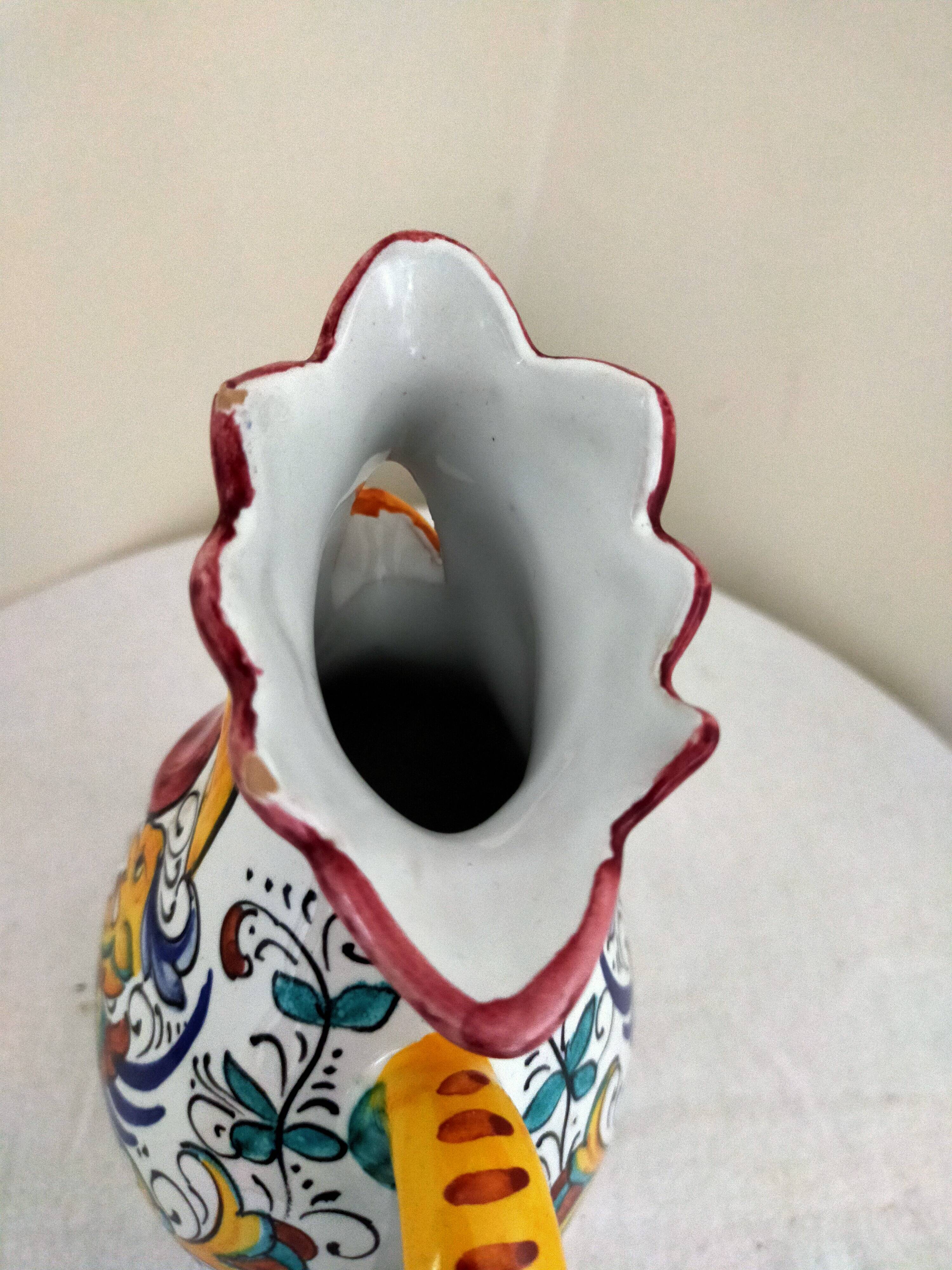 Animal pitcher rooster Sberma dervta decorated and numbered