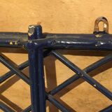 Old rattan coat rack with 3 hooks and crosspieces on the upper part