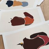 Les Baigneuses illustration, A4